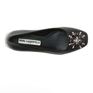 Karl Lagerfeld Women's Black Halina Block Heel Pump - Size 7
